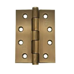 100x75x2.5mm Fixed Pin Button Tipped SS316 Hinge Heat Treated Bronze (HJSS31675FPHT) c/w SS10x30PZ HT (HSS10075F316HT)