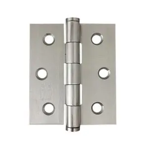 76x63x2.0mm Fixed Pin Button Tipped SS316 Hinge (HJSS3167563FP)