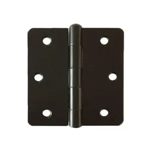 Hinge Steel 89x89x2.5mm 1/4" Radius Loose Pin Black Powdercoated (HSR48989BLK)