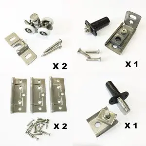 Centor A9 Folding Door Hardware Kit Interior, 4 Panel one direction, 20kg, 3000mm H x 620mm W max Panel (A9FKIT4)