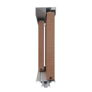 Slidemaster Robe Classic Kit. Double Track 1800mm Arctic White. 910mm max Panel c/w Rollers, Guides & Base Clip (SMRCD1800AW)