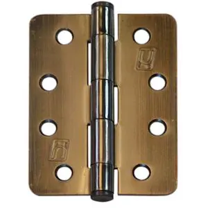 Hinge Steel 100x75x2.5mm 1/4" Radius Loose Riveted Pin, Bronze (HSR410075BR)