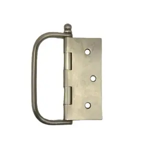 D Handle Hinge Brass 75x63x2.5mm Brushed Nickel c/w 8x25 screws (HD7563SN) (DHHB7563BN)