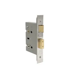 57mm Backset Bathroom Mortice Lock Stainless Steel