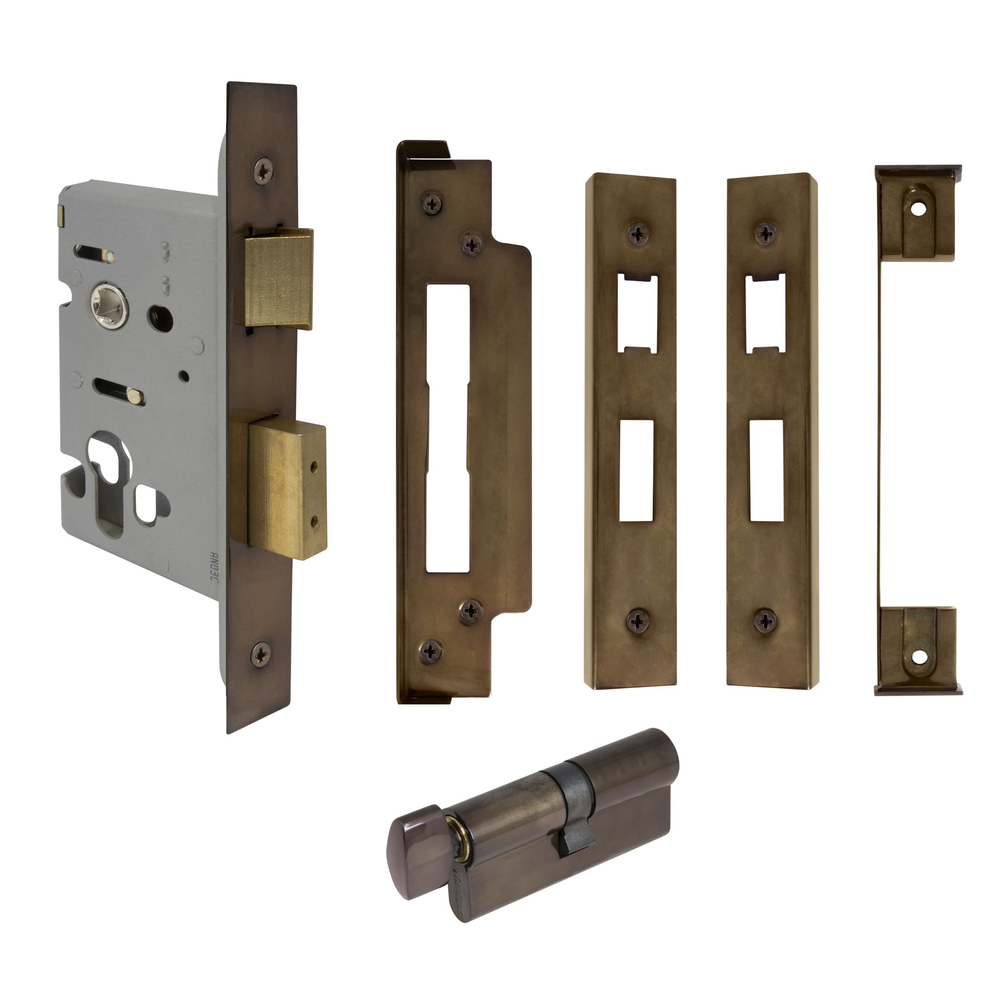 Euro 48 Lock Kit Rebated AB (1114+1105+1148) | Unique Hardware