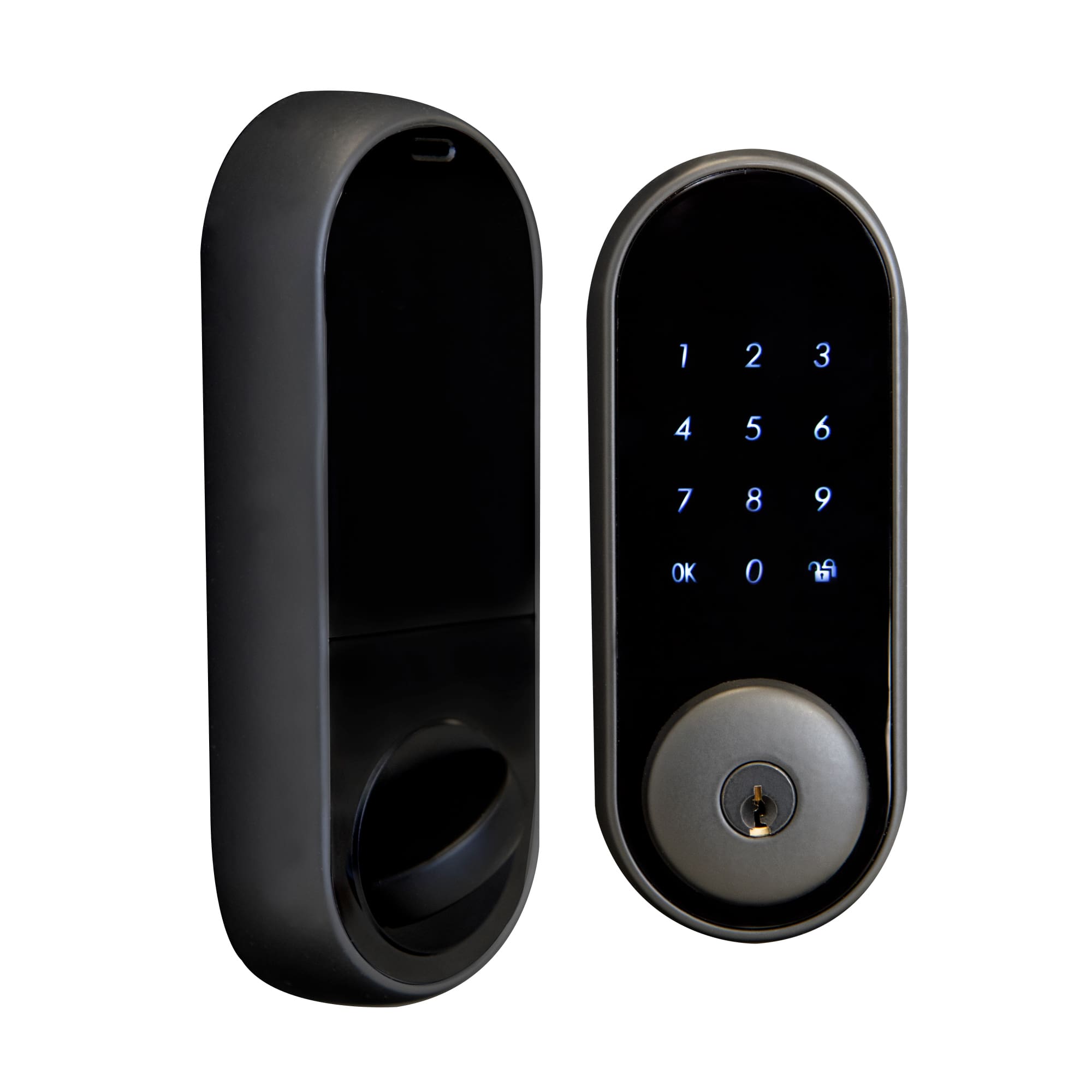 Windsor Bluetooth Electronic D.bolt Lock-Oval BLK | Unique Hardware